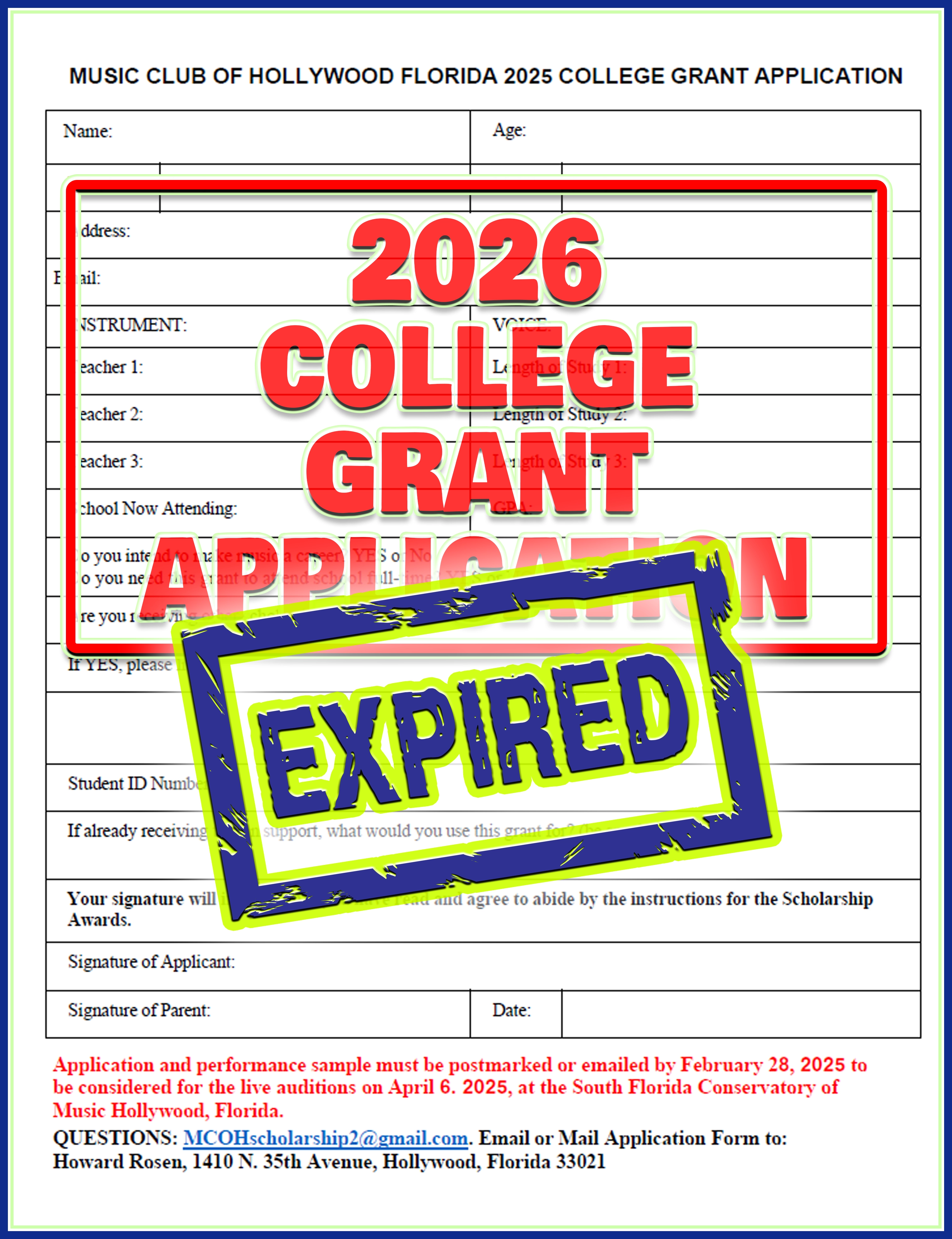 EXPIRED: NO LONGER AVAILABLE